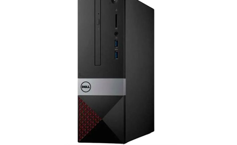 Dell Vostro 3681 Core i7-10700 usado, torre de escritorio compacta vista frontal.