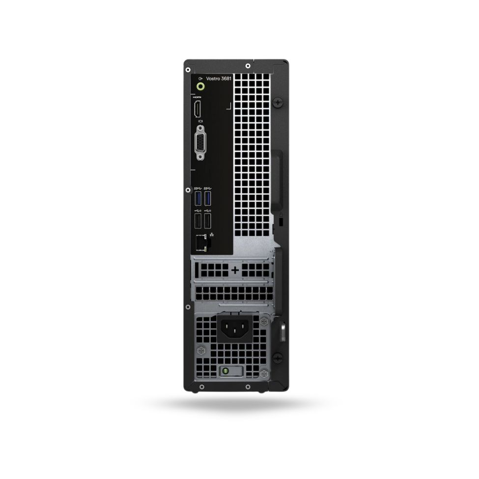 Dell Vostro 3681 Core i7-10700 usado, torre de escritorio compacta vista trasera