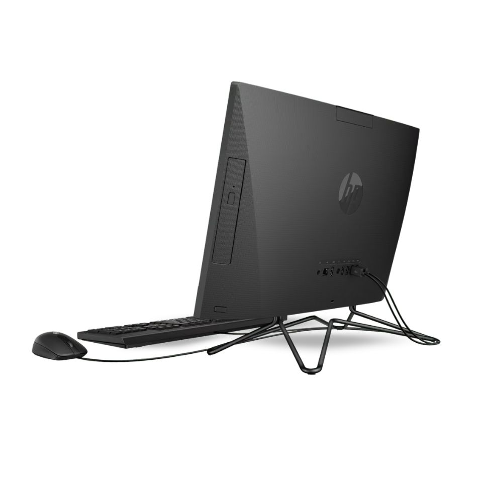 hp-200-g4-aio-core-i3-10110u-usado-lateral HP 200 G4 AIO Core i3-10110U usado, vista lateral mostrando diseño delgado y soporte.