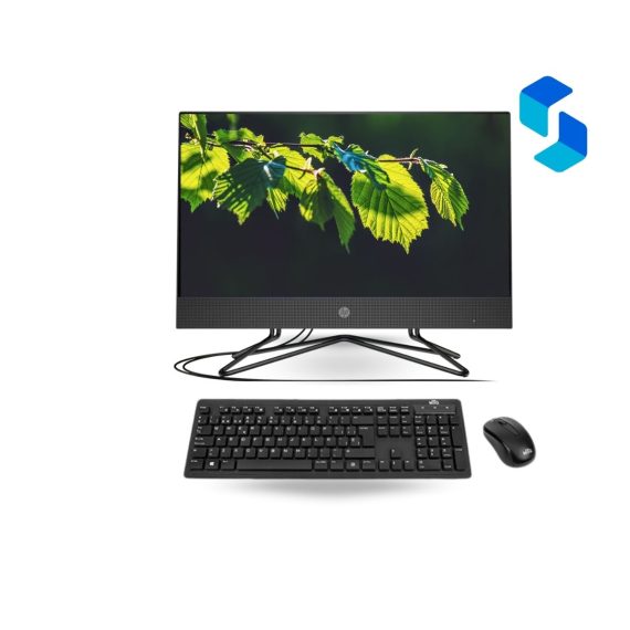HP 200 G4 AIO Core i5-10210U usado, equipo completo con pantalla, teclado y mouse.