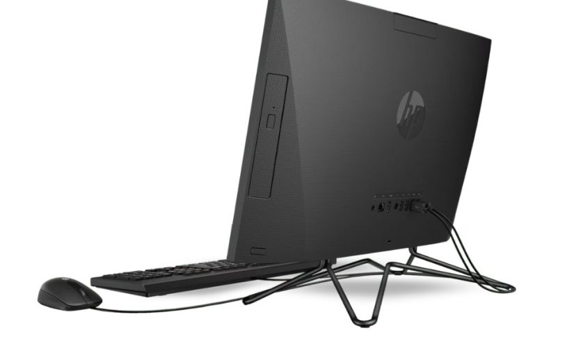 hp-200-g4-aio-core-i5-10210u-usado-lateral HP 200 G4 AIO Core i5-10210U usado, vista lateral mostrando diseño compacto.