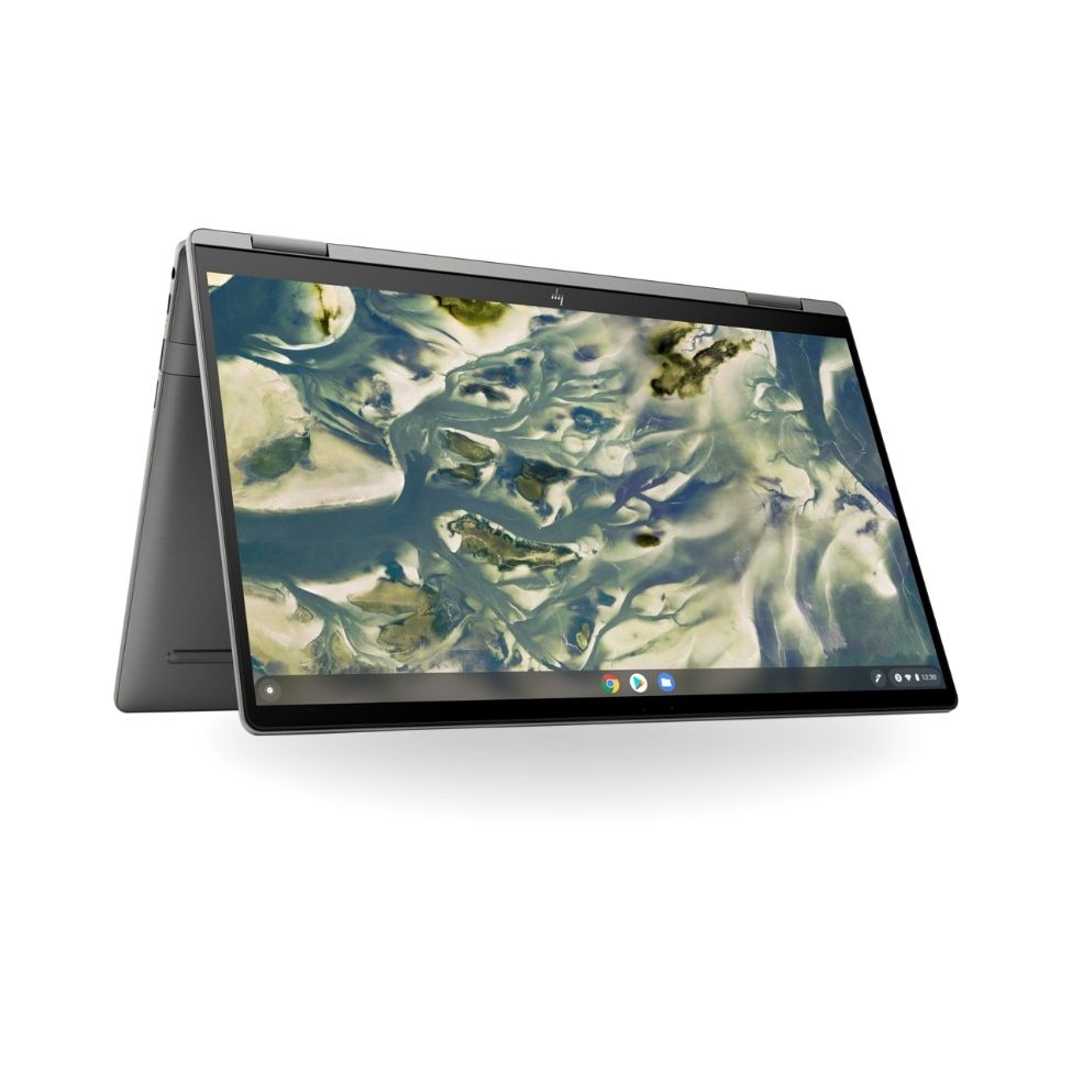 HP Chromebook x360 Pentium 4415U usado, vista del teclado y diseño convertible.