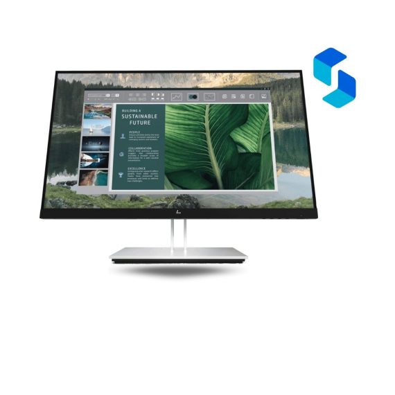 Monitor HP E24u G4 23.8 pulgadas usado, vista frontal con pantalla IPS Full HD.