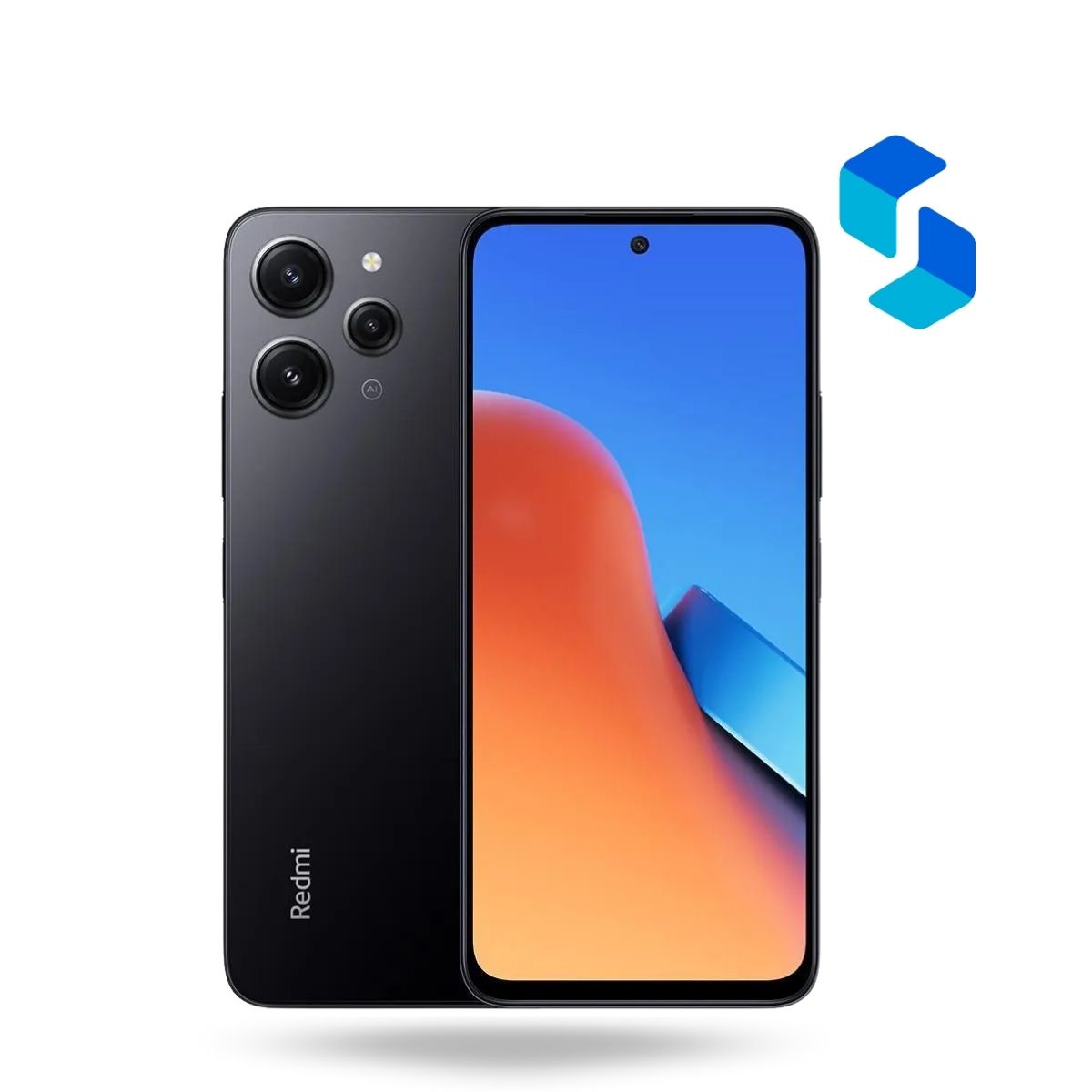 Redmi Note 12 usado, vista frontal con pantalla AMOLED de 6.67 pulgadas.