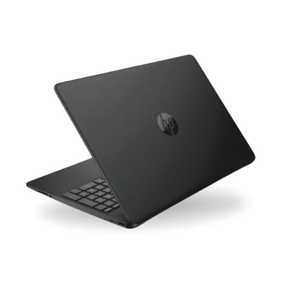 HP 15-EF1 Ryzen 7 4700U usado vista trasera tapa negra diseño moderno