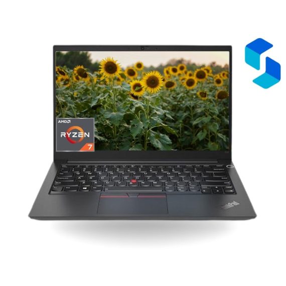 Lenovo ThinkPad E14 Gen 3 usado abierto mostrando la pantalla Full HD de 14 pulgadas y el teclado.