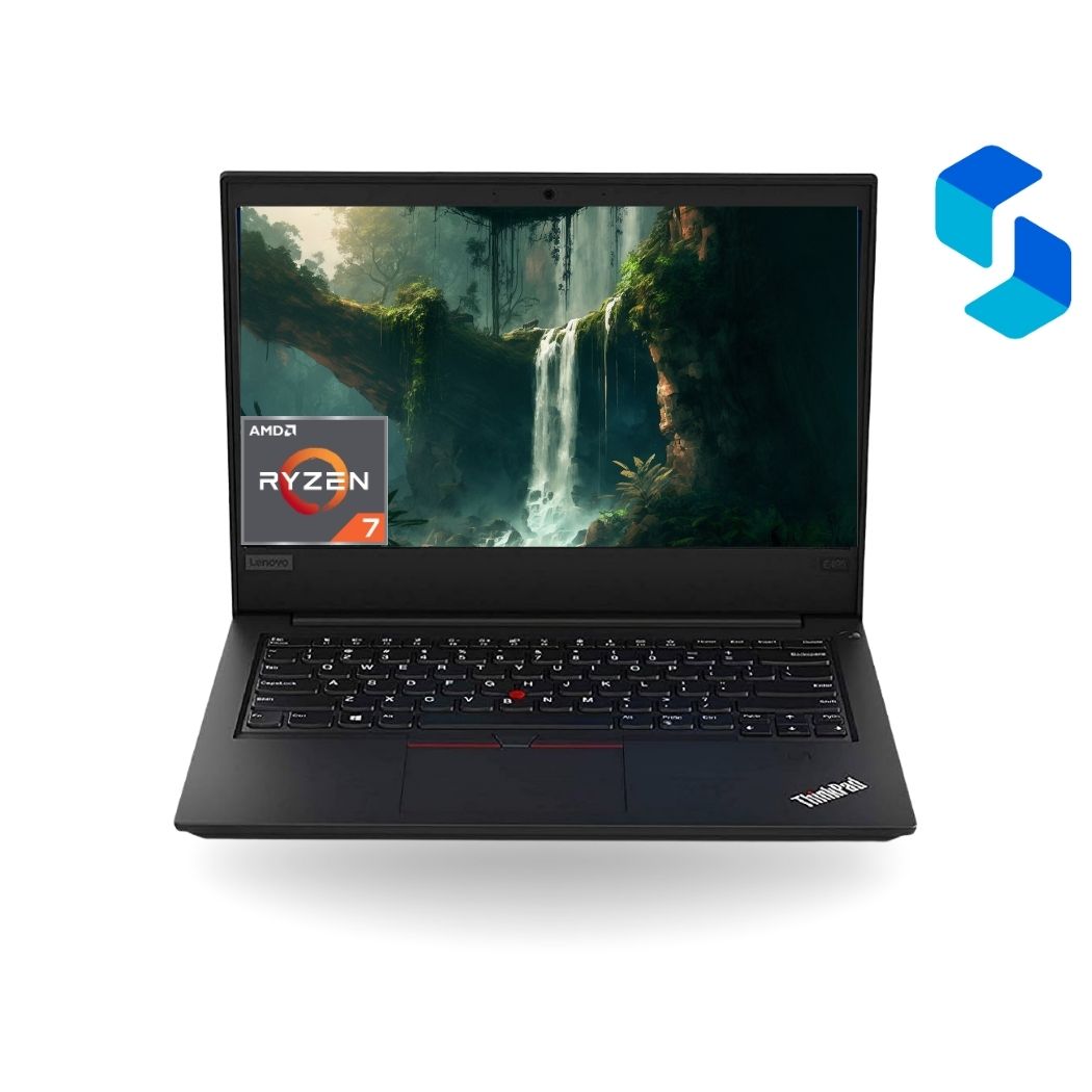 Lenovo ThinkPad E495 usado con AMD Ryzen™ 7 3700U, portátil empresarial de 14 pulgadas.